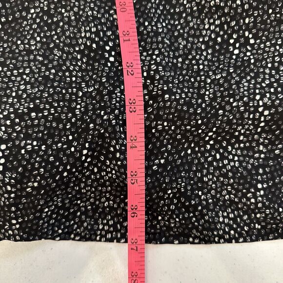 H&M Polka Dot Dress 3/4 Sleeve Semi Sheer Cinch Waist Black & White Size 12 - Picture 9 of 14